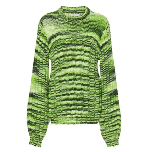 Ganni Sweaters - Ganni - Balloon-Sleeve Melange Sweater
